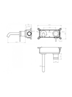 Arezzo design Slimfield fali mosdócsaptelep AR-24605