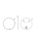 Arezzo design okos LED tükör állítható fényerővel 80 cm, páratlanító funkcióval AR-3051