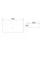 Arezzo design Plano Mosdótál törölközőtartóval - lefolyó, fekete AR-404M