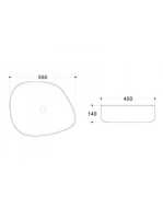 Arezzo design Odessa mosdótál - lefolyó, szürke AR-460