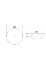 Arezzo design Toledo pultra ültethető mosdótál, bézs/fehér AR-471