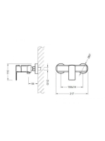 Arezzo design Springfield zuhany csaptelep AR-5009