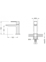 Arezzo design Springfield 100 mosdó csaptelep AR-5031