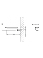 Arezzo design Springfield 180 fali mosdó csaptelep AR-5034+AR-5168