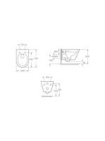 Arezzo design Vermont függesztett perem nélküli fali WC AR-600R