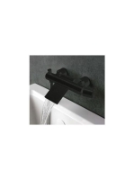 Arezzo design Artfield fekete Cascade kifolyós kádcsaptelep zuhanyszettel AR-6020BL