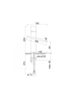 Arezzo design Artfield fekete Cascade kifolyós mosdó csaptelep AR-6031BL