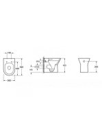 Arezzo design Vermont álló WC alsó/hátsó kifolyású AR-604