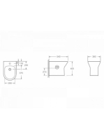 Arezzo design Vermont álló bidé AR-605