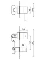 Arezzo design Artfield falsík alatti fekete csaptelep AR-6069BL