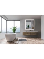 Arezzo design LED okos tükör 60x70 cm beépített óraval és hőmérővel, párátlanító funkcióval AR-6070