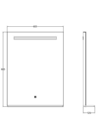 Arezzo design LED okos tükör 60x80 cm, Bluetooth hangszoróval AR-6080