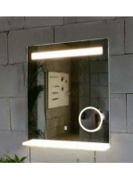 Arezzo design LED tükör világító polccal és kozmetikai tükörrel 600x800 mm AR-6080KT