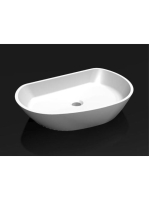 Arezzo design Maryland öntött márvány mosdó 60x37 cm, csaplyuk nélkül AR-615