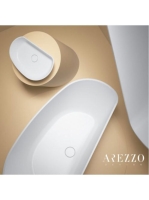 Arezzo design Maryland öntött márvány mosdó 60x37 cm, csaplyuk nélkül AR-615