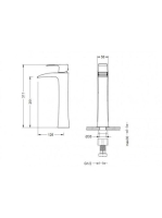 Arezzo design Wakefield Cascade magasított mosdó csaptelep AR-7002