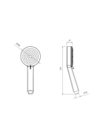 Arezzo design Springfield 3 funkciós kézizuhany AR-7007