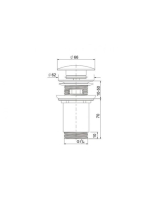 Arezzo design click-clack lefolyó, fekete AR-726B