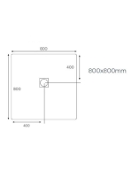 Arezzo design SOLIDSoft zuhanytálca 80x80 cm, lefolyóval, antracit AR-8080A