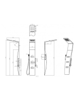 Arezzo design Aspen zuhanypanel AR-9001