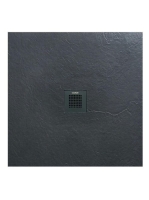 Arezzo design SOLIDSoft zuhanytálca 90x90 cm, lefolyóval, antracit AR-9090A