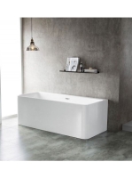 Arezzo design Florida falhoz tehető akril térkád 170x75 cm, fényes fehér AR-Florida170