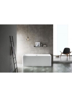 Arezzo design Florida falhoz tehető akril térkád 170x75 cm, fényes fehér AR-Florida170