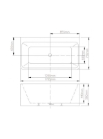 Arezzo design Florida falhoz tehető akril térkád 170x75 cm, fényes fehér AR-Florida170