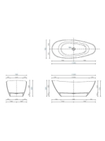 Arezzo design Palmyra szabadonálló kád 150x70 cm, öntöttmárvány AR-Palmyra150