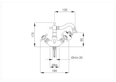 Bugnatese Arcadia 8344 - bidet csaptelep leeresztővel