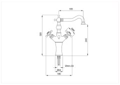 Bugnatese Arcadia 8355 - magas mosdócsaptelep leeresztővel