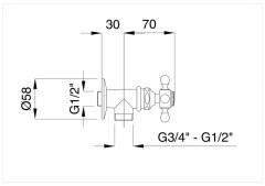 Bugnatese Arcadia 8357 - sarokszelep 1/2-3/8″ csatlakozással