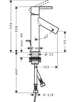 Axor Starck mosdócsaptelep 80 mm 10007000