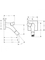Axor Starck Organic kétkaros fali mosdócsaptelep 12015000