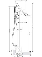 Axor Starck Organic termosztátos kádcsaptelep 12016000