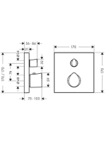 Axor Starck Organic termosztát színkészlet elzárószeleppel 12715000