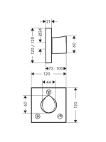 Axor Starck Organic Trio/Quattro elzáró- és váltószelep 12731000