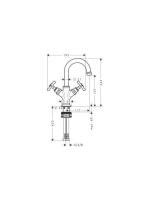 Axor Montreux kétkaros mosdócsaptelep kézmosóhoz 16505000
