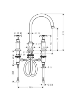 Axor Montreux 3-lyukú mosdócsaptelep 16513820