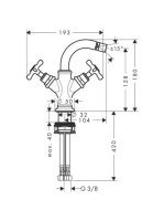 Axor Montreux kétkaros bidécsaptelep 16520820