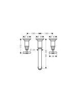 Axor Montreux 3-lyukú mosdócsaptelep színkészlet 16532000