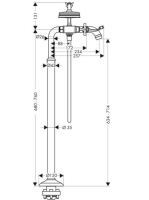 Axor Montreux kétkaros,szabadonálló kádcsaptelep 16547820