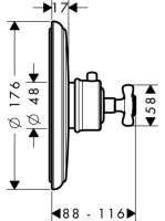 Axor Montreux Highflow termosztát színkészlet 16815820