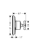 Axor Montreux Trio/Quattro elzáró- és váltószelep színkészlet 16830000