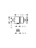 Axor Montreux Fixfit Stop elzárószelep 16882820