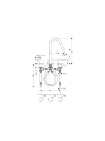 Axor Citterio M 3-lyukú mosdócsaptelep 160 automata lefolyó-garnitúrával 34133000