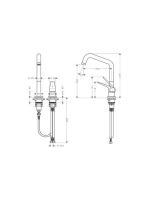 Axor Citterio M 2-lyukú mosogató csaptelep 34820000