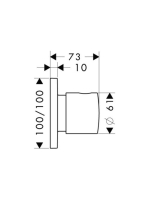 Axor Citterio M Trio/Quattro elzáró- és váltószelep színkészlet 34920000