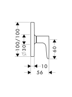 Axor Citterio M elzárószelep színkészlet 34960000