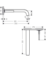 Axor Citterio E fali mosdó csaptelep dekorlappal 36114000